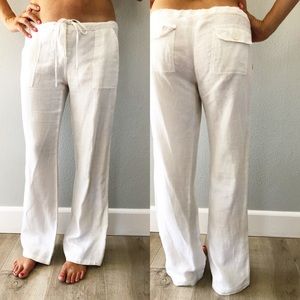 Juicy Couture white linen pants